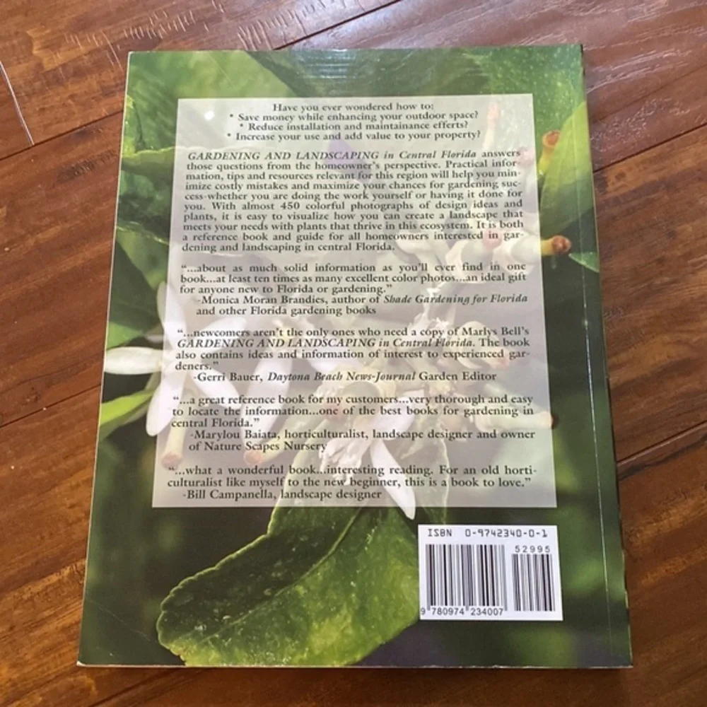 Autographed SIGNED Gardening Landscaping Central Florida Mary Bell